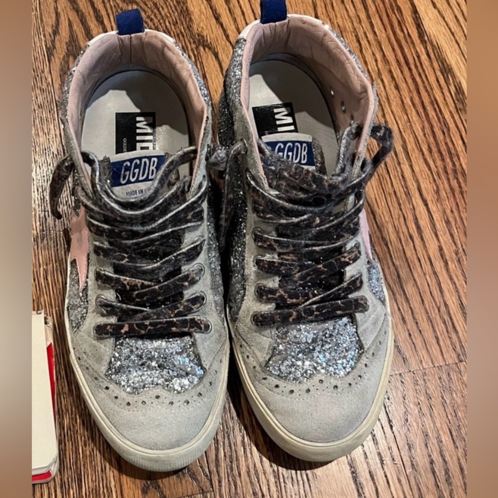 Golden goose glitter mid stars